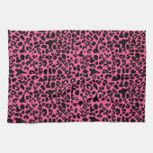 Modisches Pink und schwarzer moderner Handtuch (Horizontal)