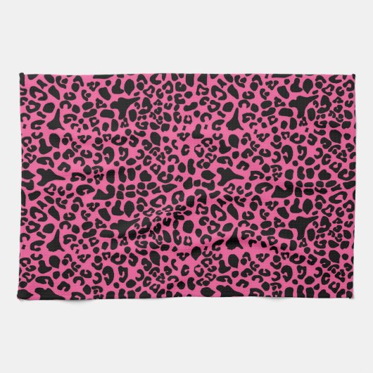 Modisches Pink und schwarzer moderner Handtuch (Horizontal)