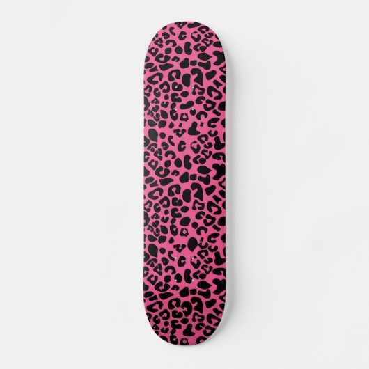 Modisches Pink und schwarzer moderner Skateboard (Vorderseite)