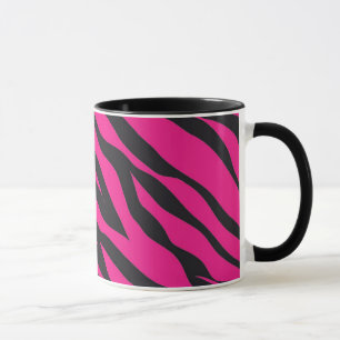 Modisches Pinkpinkfarbener schwarzer Tasse