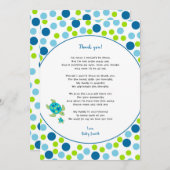 Modisches Punkt-Meeresschildkrötebaby danken Ihnen Dankeskarte (Vorne/Hinten)