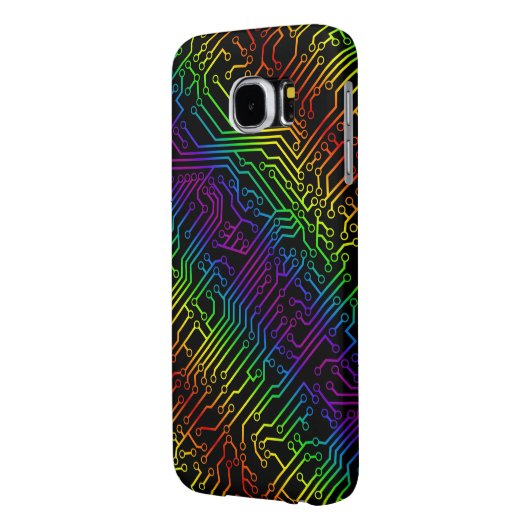 Modisches Regenbogen-Leiterplatte-Muster Case-Mate Samsung Galaxy Hülle (Rückseite Links)
