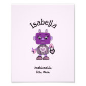 Modisches Roboterbaby-Bib Fotodruck (Vorne)