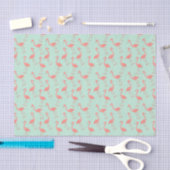 Modisches rosa Flamingo-Muster Seidenpapier (Handwerk)