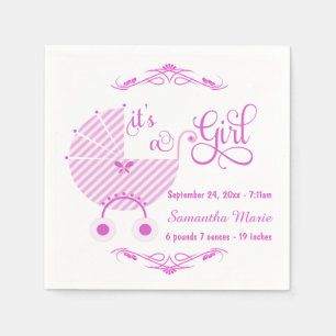 Modisches rosa neues Baby-Papierservietten Serviette