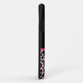 Modisches rosa und schwarzes Leopard-Pink-Band Case-Mate iPhone Hülle (Hinten/Rechts)