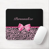 Modisches rosa und schwarzes Leopard-Pink-Band Mousepad (Mit Mouse)