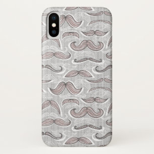 Modisches Schnurrbart-Muster iPhone X Hülle