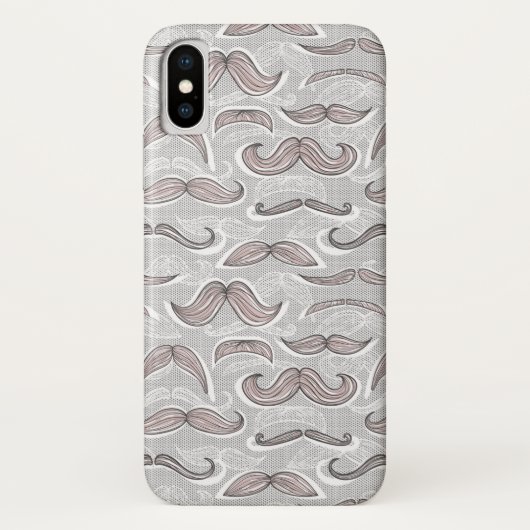 Modisches Schnurrbart-Muster Case-Mate iPhone Hülle (Rückseite)