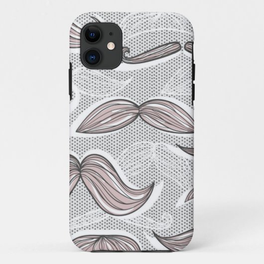 Modisches Schnurrbart-Muster Case-Mate iPhone Hülle (Rückseite)
