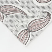 Modisches Schnurrbart-Muster Fleecedecke (Ecke)