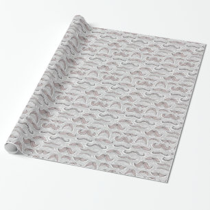 Modisches Schnurrbart-Muster Geschenkpapier