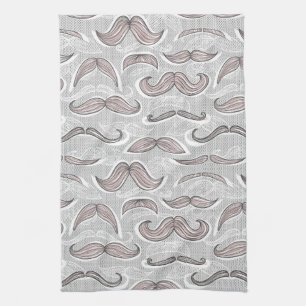 Modisches Schnurrbart-Muster Küchentuch