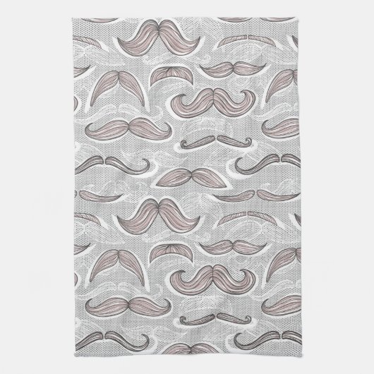 Modisches Schnurrbart-Muster Küchentuch (Vertikal)