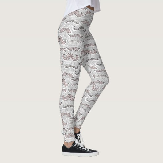 Modisches Schnurrbart-Muster Leggings (Rechts)