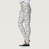 Modisches Schnurrbart-Muster Leggings (Links)