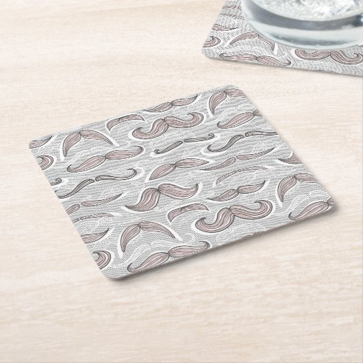 Modisches Schnurrbart-Muster Rechteckiger Pappuntersetzer (angewinkelt)