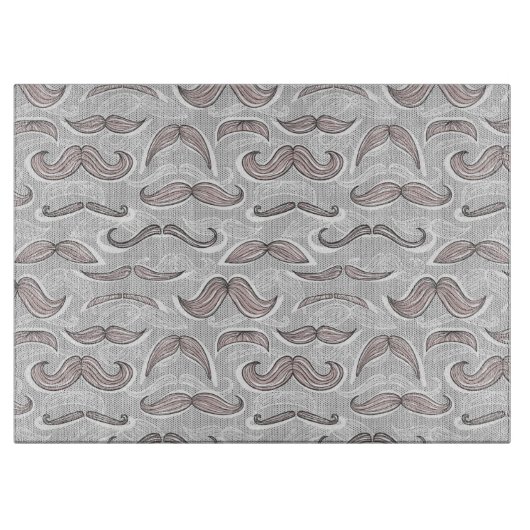 Modisches Schnurrbart-Muster Schneidebrett (Vorderseite)