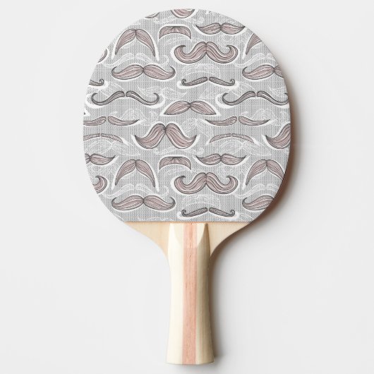 Modisches Schnurrbart-Muster Tischtennis Schläger (Vorderseite)