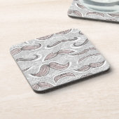 Modisches Schnurrbart-Muster Untersetzer (Linke Seite)