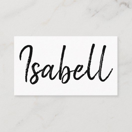 Modisches schwarzes u. weißes unbedeutendes visitenkarte (Vorderseite)