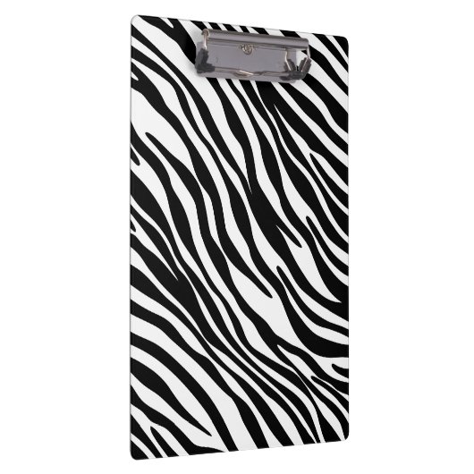 Modisches Schwarzweiss-Zebra-Druck-Klemmbrett Klemmbrett (Rechts)