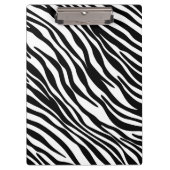 Modisches Schwarzweiss-Zebra-Druck-Klemmbrett Klemmbrett (Vorderseite)