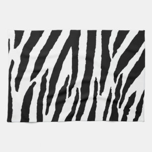 Modisches Schwarzweiss-Zebra-Muster Handtuch