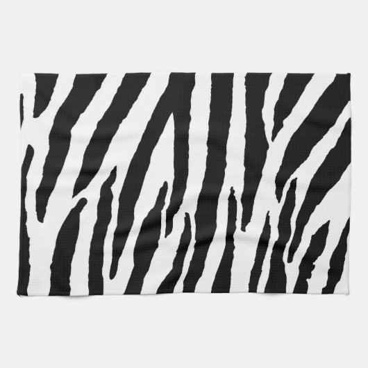 Modisches Schwarzweiss-Zebra-Muster Handtuch (Horizontal)
