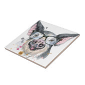 Modisches Schwein Fliese (Seite)