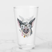 Modisches Schwein Glas (Rückseite)