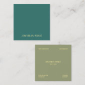 Modisches Silk Enderstklassige moderne elegante Quadratische Visitenkarte (Vorne/Hinten)