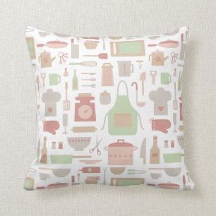 Modisches stilvolles Küchen-Kochgerät-Muster Kissen