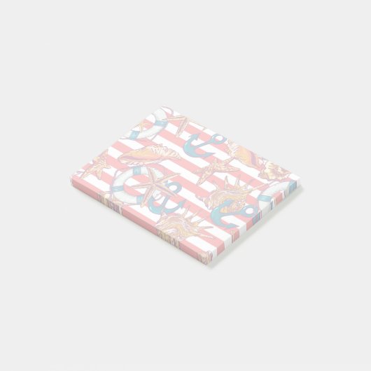 Modisches Strand-Muster Post-it Klebezettel (angewinkelt)