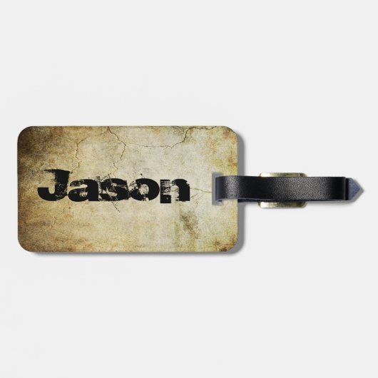 Modisches Tanzen-Skelett Gepäckanhänger (Rückseite horizontal)