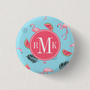 Modisches tropisches Flamingo-u. Button