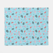 Modisches tropisches Flamingo-u. Fleecedecke (Vorderseite (Horizontal))