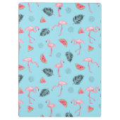 Modisches tropisches Flamingo-u. Klemmbrett (Rückseite)