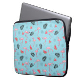 Modisches tropisches Flamingo-u. Laptopschutzhülle (Vorderseite Links)