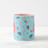 Modisches tropisches Flamingo-u. Tasse (Zentrum)