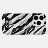 Modisches Zebra Schwarz-weiß Case-Mate iPhone Hülle (Rückseite (Horizontal))