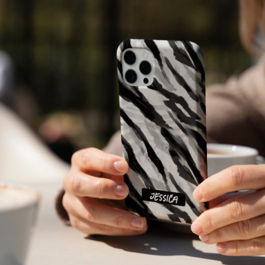 Modisches Zebra Schwarz-weiß Case-Mate iPhone Hülle