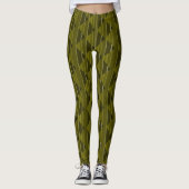 Modish Olive Pattern Leggings (Vorderseite)