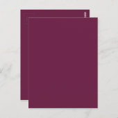 Modishful Masterful Maroon Color Postkarte (Vorne/Hinten)