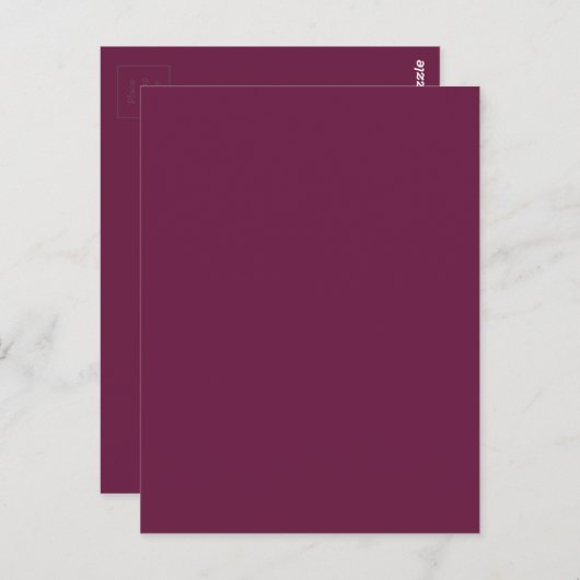 Modishful Masterful Maroon Color Postkarte (Vorne/Hinten)