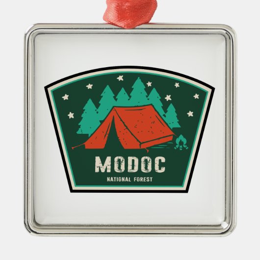 Modoc National Forest Camping Ornament Aus Metall (Vorne)