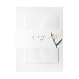 Modren blush pink floral Circle RSVP Card Einladungsbanderole