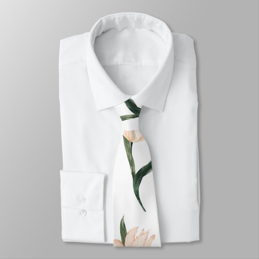 Modren blush pink floral krawatte (Gebunden)