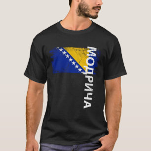 Modrica Bosnien Flag für bosnische Männer Frauen K T-Shirt
