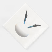 MODRN AN WEISSEM SILBER WENIGER IST MEHR SERVIETTE (Ecke)